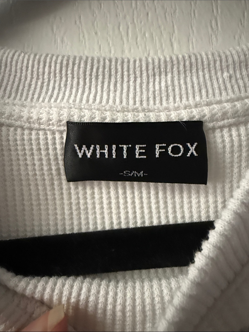 Whit fox White Ribbed Tee - Picture 2 of 3